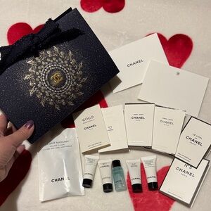 CHANEL skincare Collection with Elegant Black Gift Bag
